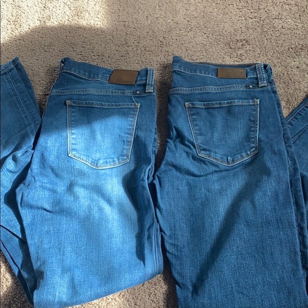 2 pair Lucky Brand Brooke Straight jeans